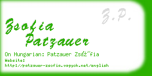 zsofia patzauer business card